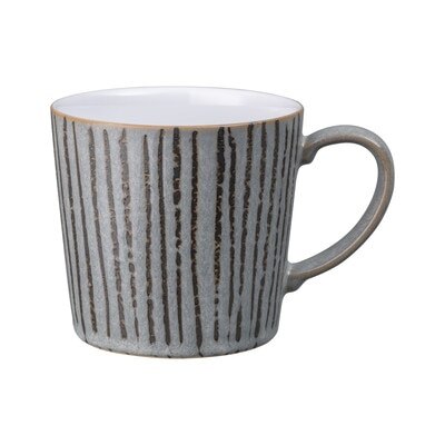 Dark Grey Vertical Wax Large Mug